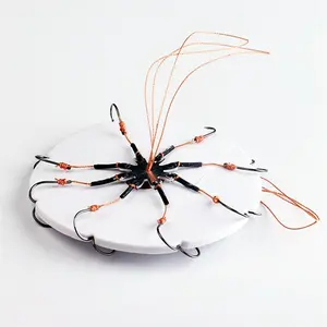 2pcs 6#-12# Carp Fishhooks Flap Explosion String Fishing Hook Prevent Winding Lines with Hose Carbon Steel Hooks Fishing Tackle Carp Fishing Equipment