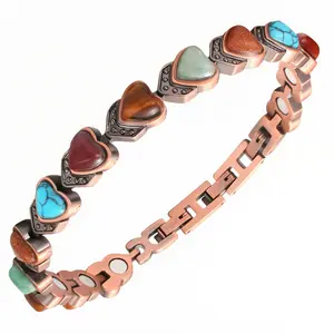 ThreadTonic9 Copper Bracelet for Women, Pure Copper Magnetic Bracelets ,Natural Unique Gemstone,Gifts for Women，adjustable，copper magnetic therapy bracelet，everyday bracelet，bracelet gift，healing jewelry，Christmas gifts, Black Friday limited edition