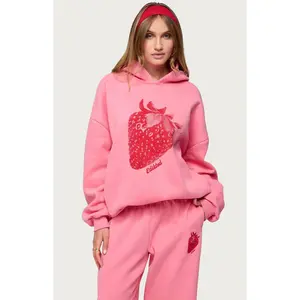 Edikted Women's Strawberry Babe Hoodie