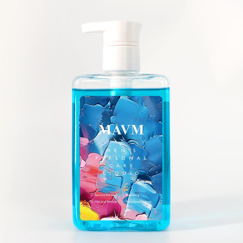 MAVM Men's Daily Intimate Wash with Blue Fragrance, pH Balanced Cleanser