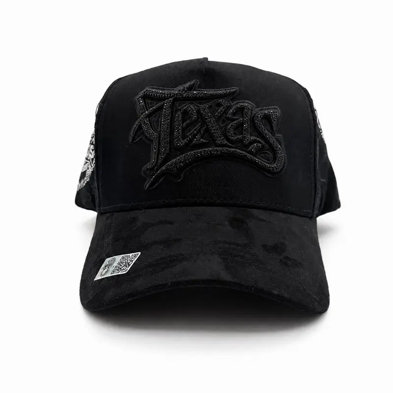Gorra Texas Black Rhinestone addition chava hats