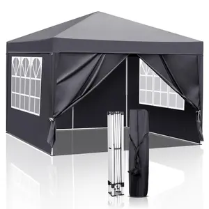 10x10 Pop Up Canopy Tent with 4 Sidewalls, Outdoor Pop Up Gazebo, Tents for Parties Easy up Canopy for Events, Parties, Camping
