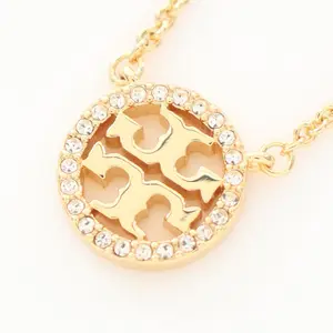 Pre-owned Tory Burch Gold-plated Small Leather Goods Miller Necklace