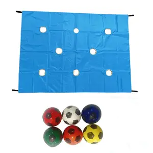 1 set Hole Tarp Team Building Game, Learning Fun Team Building Games for Work with 6pcs Ball for Teamwork Group Activities, Team Building Games for Work, Team Building Activities, Reealin Time, Teamwork Exercise