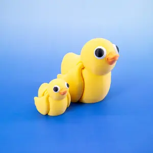 Pocket Pal Flexi Duck - Articulated Flexible Duck Fidget Figurine, Cute Stress Relief Figurine, Unique Pocket Buddy Gift, Modern Design, 3D Printed, Calming & Durable