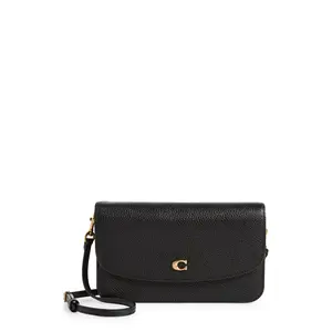 COACH Polished Pebble Leather Hayden Crossbody, Black