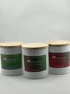OLNF Author Finisher LLC Mistletoe Anointed Oil Candle Scented Soy Wax 3 Pack Christmas Gift Eco-Friendly Festive Scent Home Fragrance