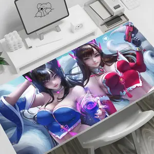 Game DVa Overwatch  Mouse Pad large keyboard mouse desk pad non-slip rubber gaming mouse pad laptop carpet 600x300