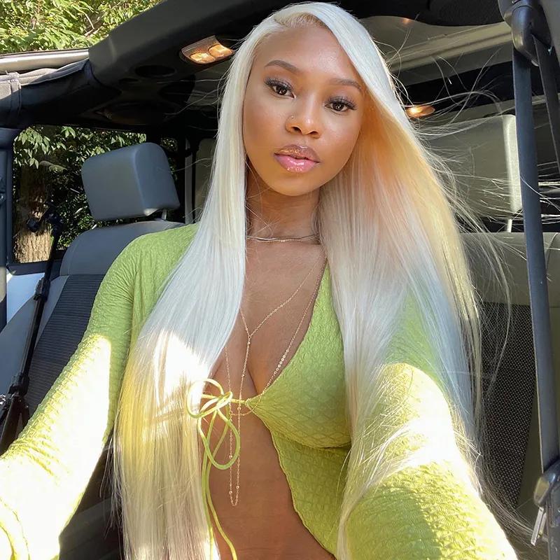 [Wig Clearance Sale] Suntuhair 100% Human Hair Wig 613 Lace Front Wig Human Hair Blonde 13X4 HD Transparent Lace Front Wigs Human Hair 180% Density Blonde 613 HD Straight Lace Frontal Wig Pre Plucked