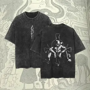 Portgas D. Ace Anime Black Cotton Tee Short Sleeve Streetwear Women Men Harajuku Clothes Top Menswear Tshirt Casual Tropical