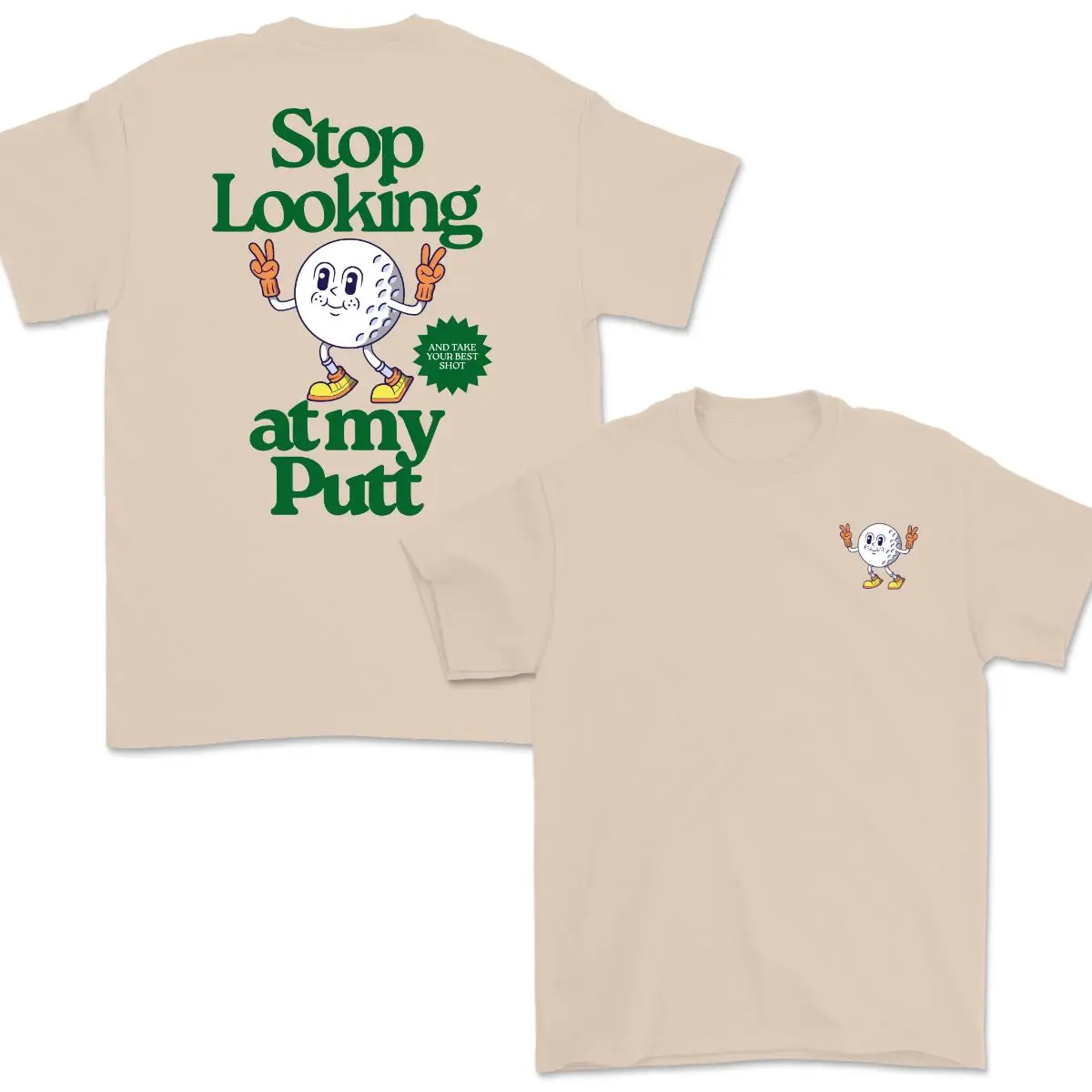 Funny Golf T-Shirt for Men – Stop Looking At My Putt – Vintage Golfer Humor Tee – Casual Crewneck Gift for Dad, Husband, Golf Lovers – Retro Sports Shirt