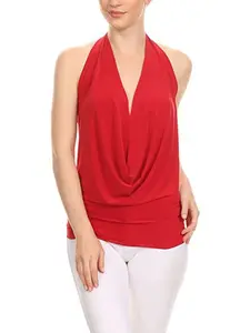 NE PEOPLE Women's Lightweight Low Cut Sexy Halter Neck [Made in USA]