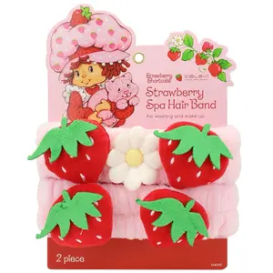 2 Pcs Strawberry Shortcake Spa Hair Band for Women