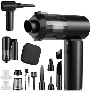 Car Vacuum Portable Cordless with 15000PA Ultra Suction 4-in-1 Foldable ​Air Duster & Brushless Motor Rechargeable Handheld Vacuum for Pet Hair, Car Seats, Home & Office Cleaning