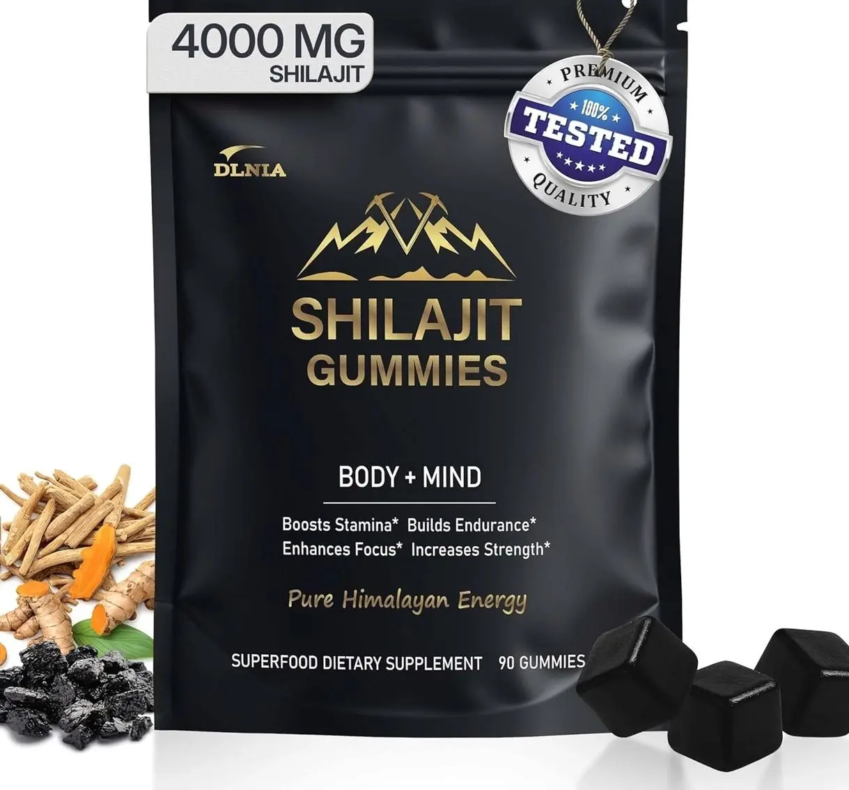 13-in-1 Shilajit Gummies with KSM-66® Ashwagandha | 4000 mg Himalayan Shilajit Extract (20:1), Choline & Botanicals | Sugar-Free, Vegan | Energy, Focus & Daily Vitality Support for Men & Women