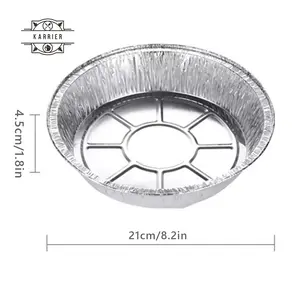 20 PCS 8 Inch Round Aluminum Foil Pans | Food Grade, High Temp Resistant for Baking/Camping/Takeout