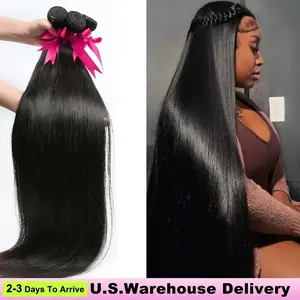 Rovess Straight12A Brazilian Hair Bundles 3/4 Bundles Long Hair 16-30Inch Extensions  Human Hair Natural  Black 100%  Raw Virgin Hair