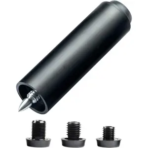 Pool Cue Extension 2/3/4/8 Inch Metal Billiard Cue Extension with 3 Bumpers Billiard Accessories