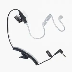 YNIBST Receiver & Listen Only Surveillance Walkie Talkie Headset, 3.5mm Clear Acoustic Coil Tube Earpiece Compatible with Two‑Way Radio Transceivers & Speaker Microphone Jacks for Security, Police and Law Enforcement Use