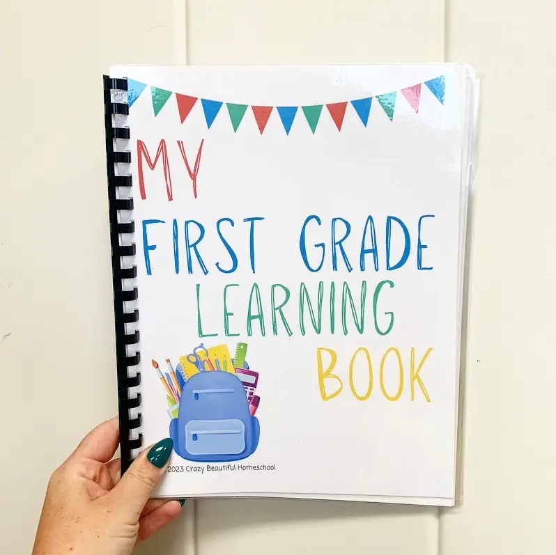 First Grade Learning Book - 18 Pages of Activities including Place Value, Addition, Spelling & More