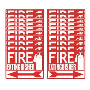 Fire Extinguisher Warning Sticker, 20pcs/set Durable Matte Surface Fire Extinguisher Direction Sign, Suitable for Home, Commercial, Roadway Alarm