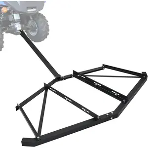 Driveway Drag 74" Width, Driveway Drag Grader Pull Behind Driveway Grader Adjustable Bolts & 2 Reinforcement Bars, Yard Lawn Drag Harrow with Pin-Style Hitch, Garden Lawn Tractor for ATVs, UTV
