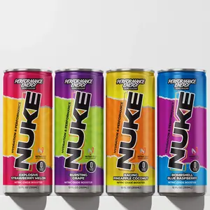 NUKE Variety Pack Performance Energy Hydration & Performance 12 oz Beverage with Nitric Oxide Recovery Dynamine for Sustained Boost Zero Sugar