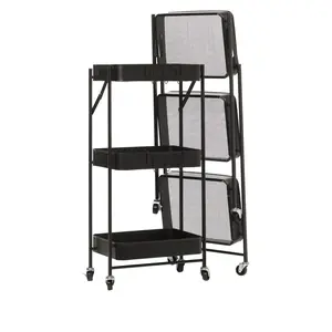 (2) 3 Tier Foldable Cart