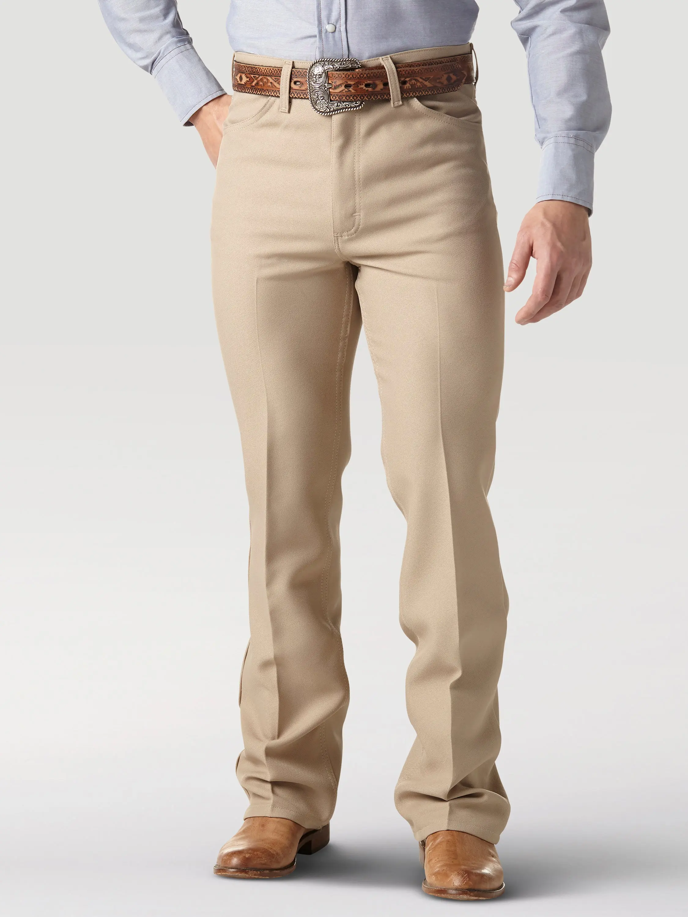Wrangler Men's Wrancher Dress Polyester Jean - Khaki
