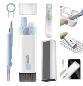 7-in-1 Keyboard Cleaning Kit-Universal Screen & Earphone Dusting Tool Brush Set Microfiber Multicolor