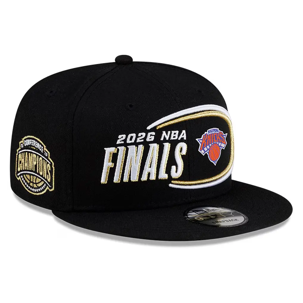 New Era 2026 Eastern Conference Champions New York Knicks 9Fifty Locker Room Adjustable Snap Baseball Cap with 2026 Conference Champions Patch (Limited Edition)