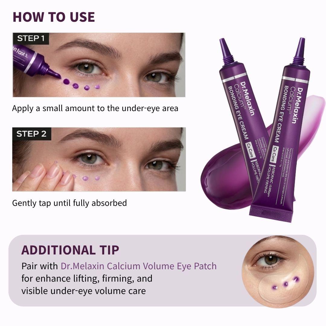 [Dr.Melaxin Official] Calcium Bonding Eye Cream formulated for Sunken Under-Eyes, Sagging Eye Bags, and Fine Lines