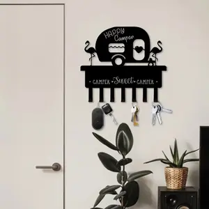 1pcs Wall Mounted Key Holder, Camper Key Holder for Wall Decor Metal Key Holder with 7 Hooks