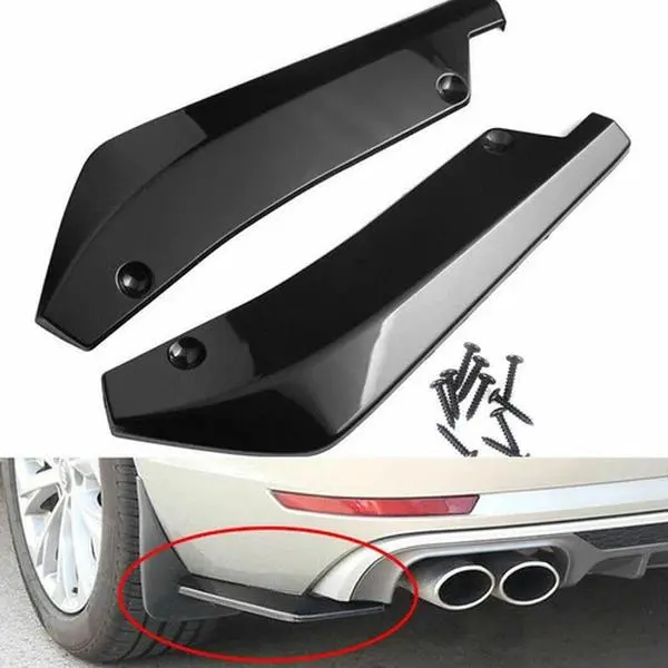 For Honda Civic Car Sport Black Rear Bumper Lip Diffuser Splitter Canard Spoiler
