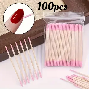 Nail Care Tool Set, Dual-Ended Nail Polish Remover Sticks, 100/300/500 Pieces, Textured Handle, Smooth Operation, Home & Salon Use
