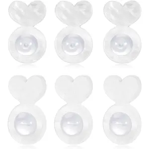 Secure Rubber Earring Backs for Droopy Ears, Earring Lifters Heavy Earring Support Backs,  Plastic Earring Backs Replacements
