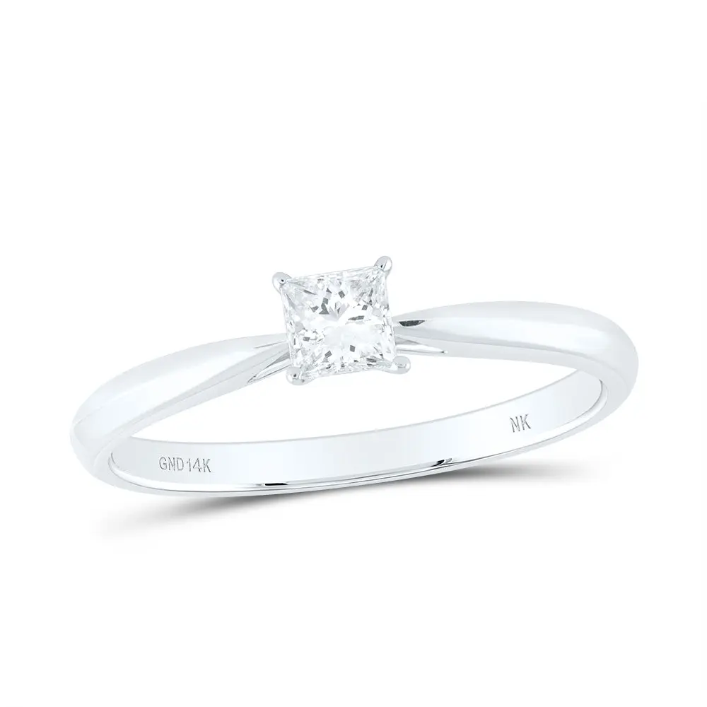 1/4Ct-Dia  I1 Ij Princess Solitaire Ring (1.9 grams)