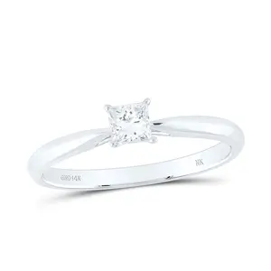 1/4Ct-Dia  I1 Ij Princess Solitaire Ring (1.9 grams)