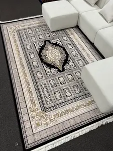 2026 Navy & Gold Luxury Traditional Medallion Rug