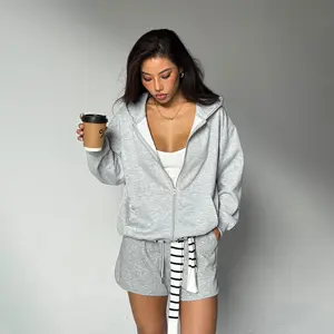 Womenswear Pocket Zip-Up Hoodie – Casual Streetwear Sweatshirts, Adjustable Pullover Tops in Comfy Fabric