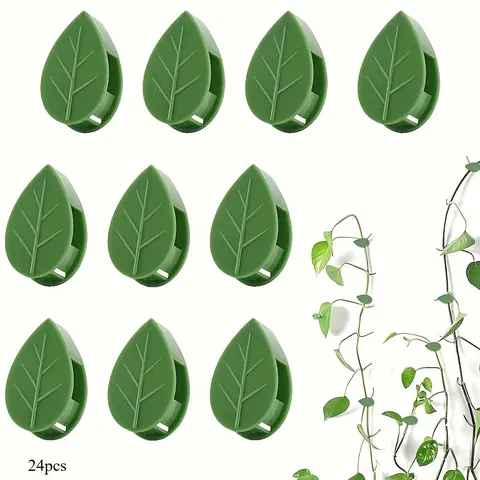 Plant Climbing Wall Fixture Clips, 24pcs Self-adhesive Plant Fixing Hook, Sticky Plant Fixing Clip for Plant Garden Vine Decoration, Garden Plant Supplies