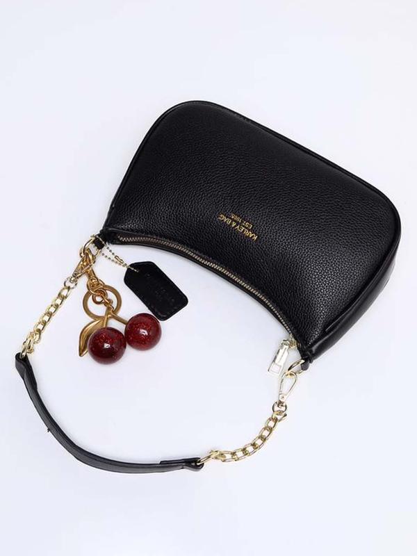 Minimally designed single shoulder armpit bag, simple and casual multifunctional texture single shoulder bag, personal metal chain strap exquisite single shoulder bag, Handbag Shoulder Bag, suitable for daily travel, shopping, dating, etc.