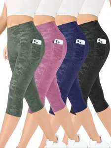 Women's Camo Print High Waist Sports Leggings, Breathable Fitness Leggings, Comfortable Skinny Pants, High Stretch Yoga Leggings, Ladies Sportswear for Indoor Outdoor Wear, Bottoms