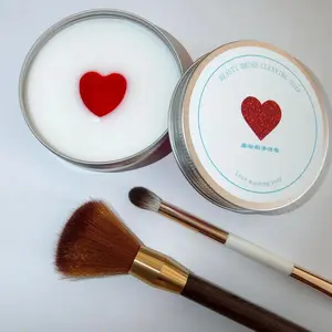 Makeup Brush Cleaner Shampoo Soap Solid Brush Cleaning Mat Removes Cosmetic Color Brush Cleaner Pad for Cleaning Makeup Sponges Brushes, 100g Net 3.52oz
