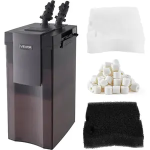 VEVOR 396GPH Canister Filter, 4 - Stage External Aquarium Filter with Powerful Pump, Water Circulation Cleaning Machine with Media for Large Fish Tanks and Aquariums Up to 125 Gallons, for FreshwaterVEVOR Super Brand Day