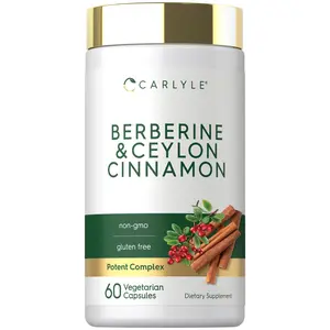 Carlyle Berberine with Ceylon Cinnamon | 2000mg Complex | 60 Capsules | Vegetarian, Non-GMO, Gluten Free
