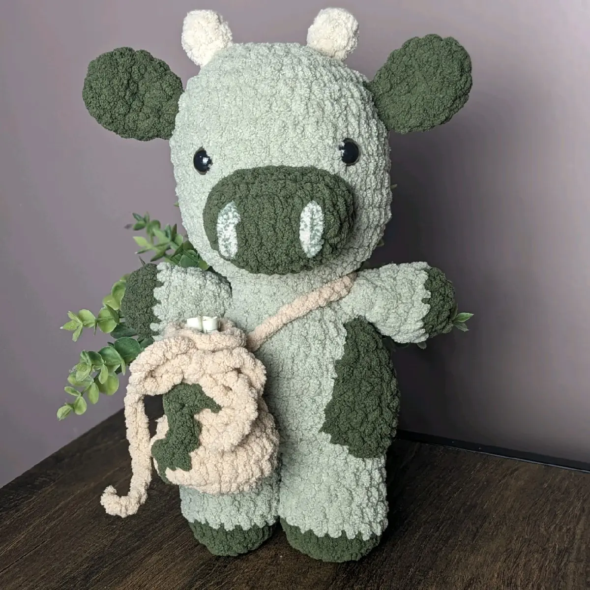'Lucky Cash Cow'! - Moolah Moo Moo Plushie - Handmade - Amigurumi - Crochet