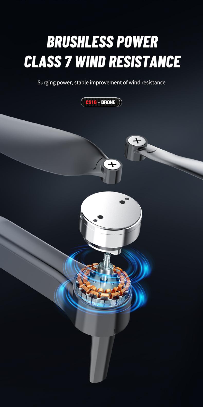 CS16 4K Camera Drone with 4K Camera Intelligent Obstacle Avoidance Powerful Motor Quadcopter for Aerial Photography Brushless Flight Power CS16 4K Camera Drone with 4K Camera Intelligent Obstacle Avoidance Powerful Motor Quadcopter for Aerial Photography Brushless Flight Power