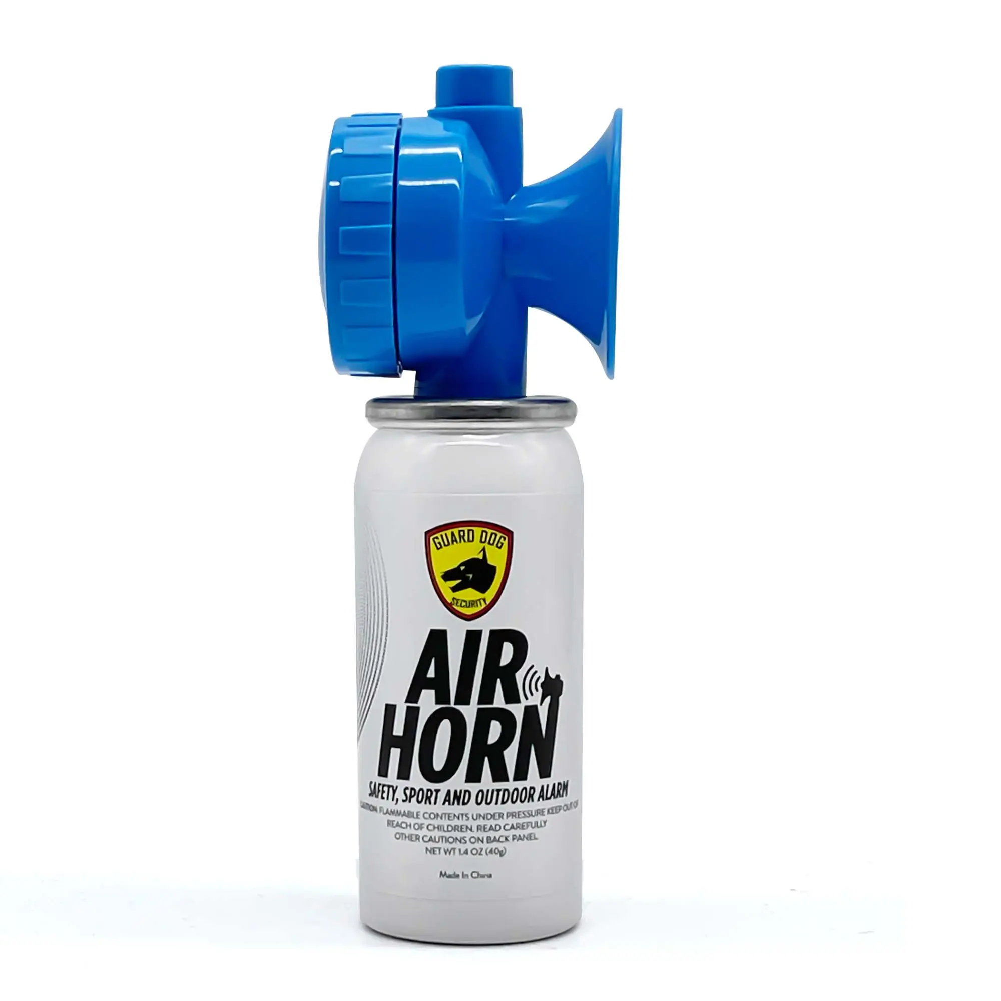 Guard Dog Security Air Horn for Boating, Sporting events & Outdoor alarm - Very Loud Canned Accessories - 120 dB can be heard 1 mile away - 1.4oz Can