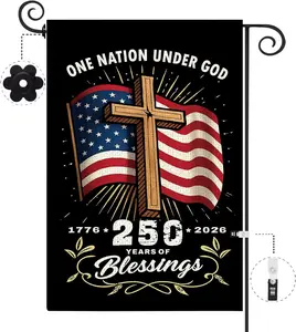 250th Anniversary USA Garden Flag for Outside 1776-2026 Patriotic American Flag Double-Sided Waterproof Yard Flag 12x18 Inch 4th of July Decorations USA 250th Anniversary Merchandise